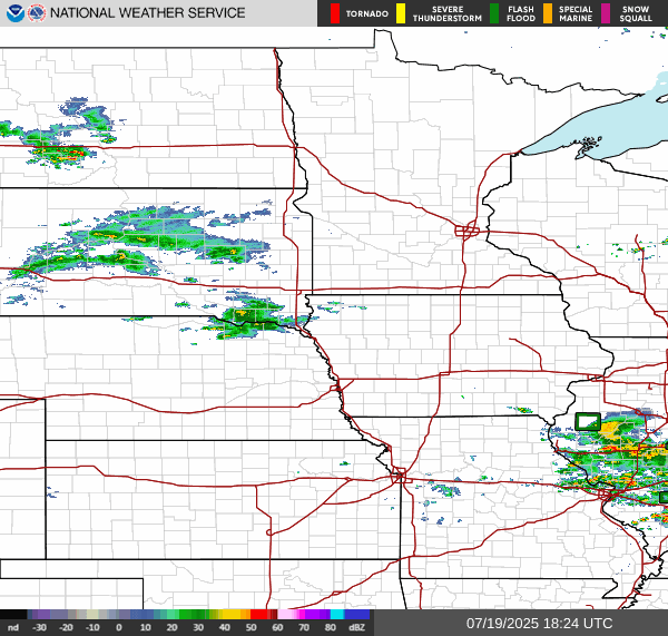 Weather radar map